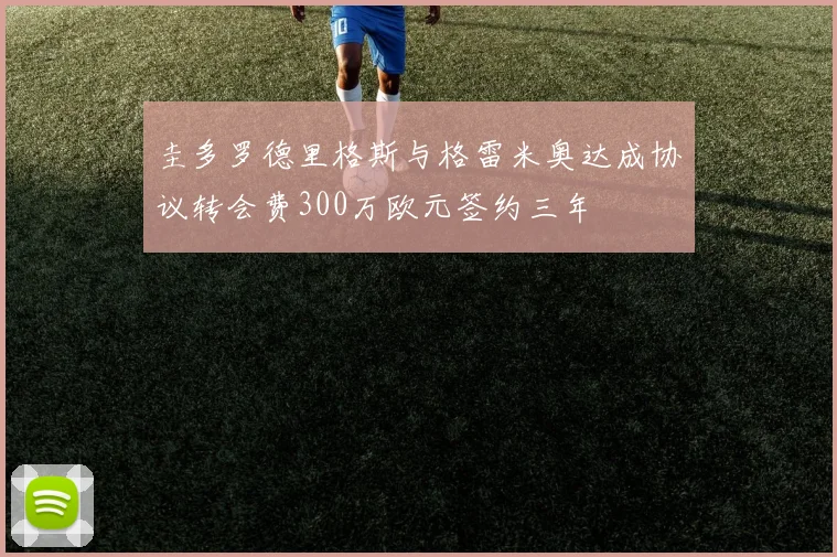 圭多罗德里格斯与格雷米奥达成协议转会费300万欧元签约三年